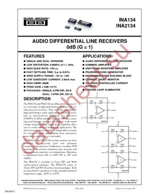 INA2134UAE4 datasheet  